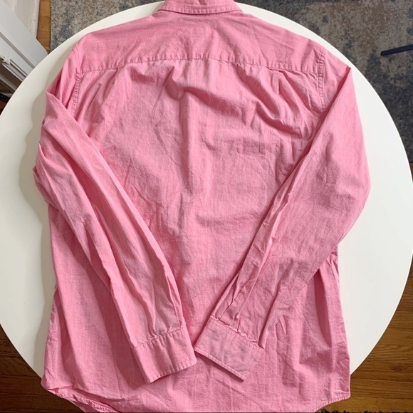 J. Crew Men’s Lightweight Cotton Button Shirt Pink Size Medium - Picture 4 of 7